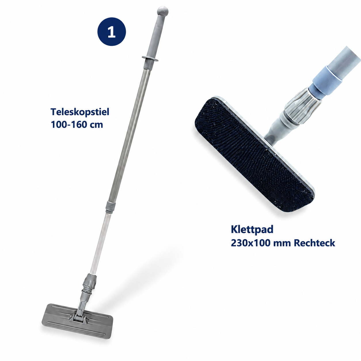 Wischset Kletthalter 25 cm Wischzubehör für ReadyMops