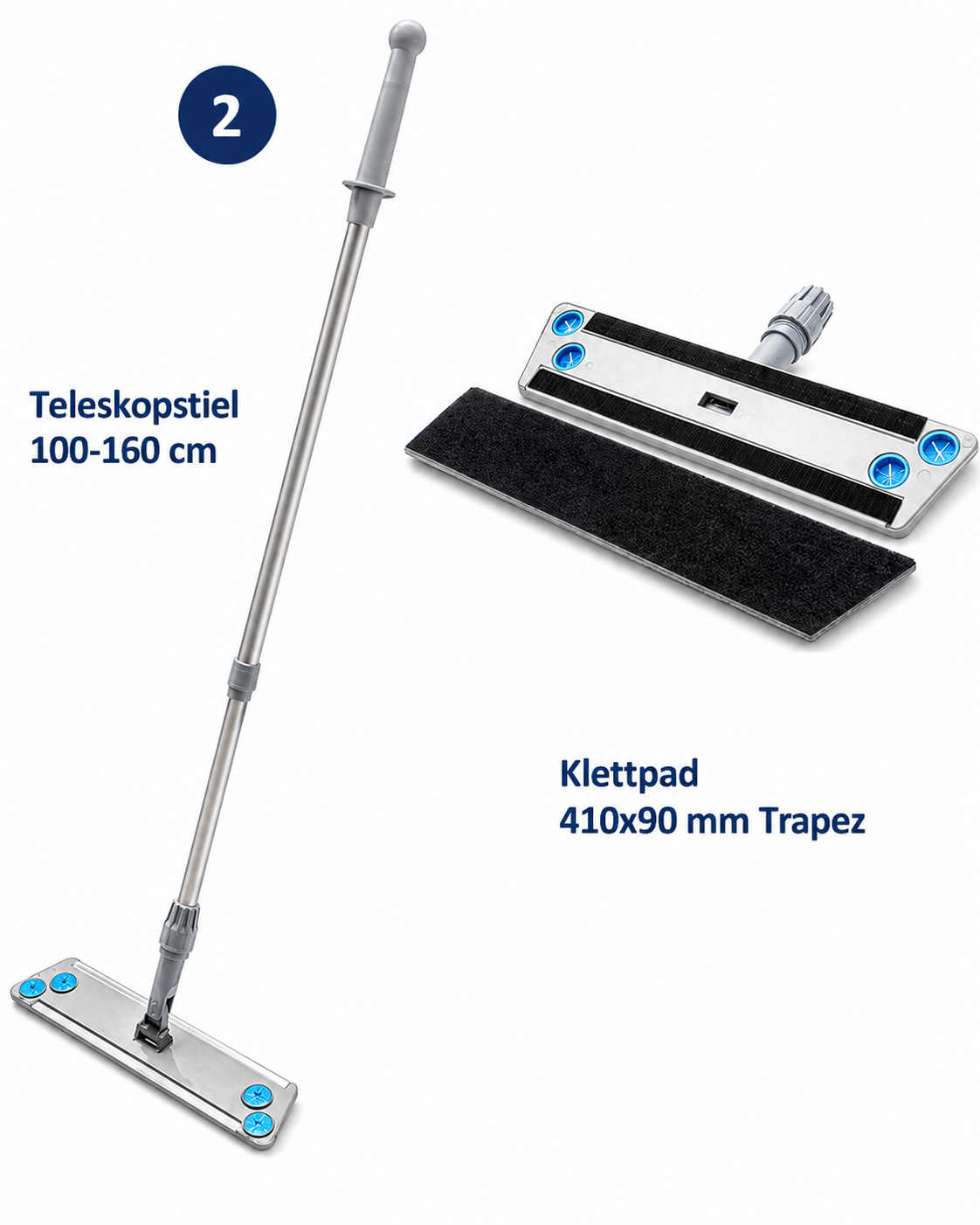 Wischset Kletthalter 40 cm Wischzubehör für ReadyMops